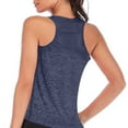 thumbnail image 4 of MRULIC tank tops women Women Workout Tops Sports Running Tank Mesh Yoga Training Shirts Womens tank tops Navy Blue + USï¼16-18, 4 of 9