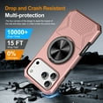 thumbnail image 3 of for iPhone 17 Pro Max Case, Hybrid Ultra Slim Shockproof Cover with 360° Rotating Alloy Ring Kickstand, Magnetic Drop Protective Stylish Design Case Cover for iPhone 17 Pro Max, Rosegold, 3 of 6