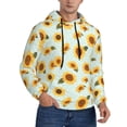 thumbnail image 2 of Daiia Vintage White Polka Dot Sunflower for Men's Fashion Hoodies & Sweatshirts with Kangaroo Pocket Hooded Sweatshirt Breathable & Moisture Wicking-XX-Large, 2 of 7