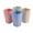 4PCS-Square, variant on 5Pcs Square Reusable Drinking Cup, Tooth cup, 430ml 14.5oz Stackable Beverage Tumblers Drinkware, Tumbler Cups Water Tumbler for Coffee, Tea, Milk, Juice, Dishwasher Safe (5 Colors)