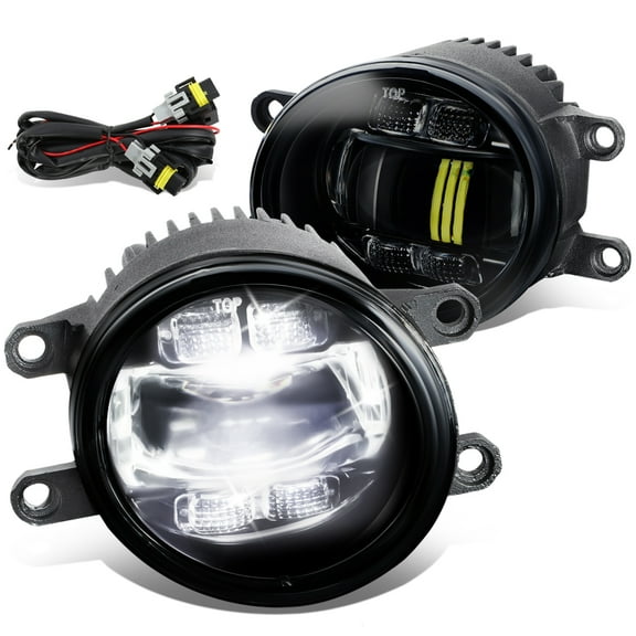 DNA Motoring FL-ZTL-368-SM For 2006-2020 Is250 Lx570 Camry Corolla Black Housing Smoked Lens Full LED Fog Light Lamps