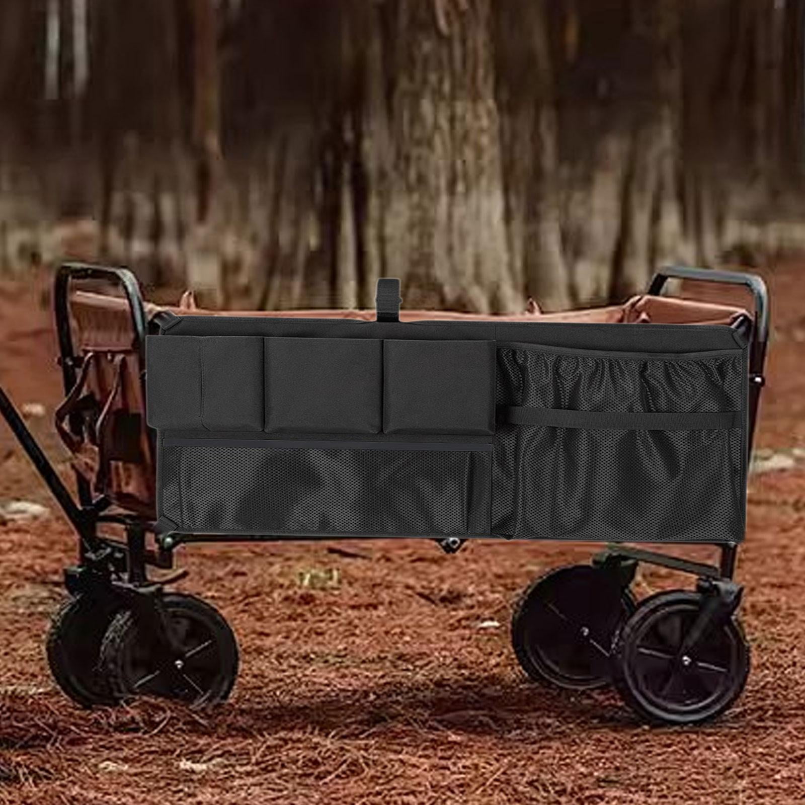 simhoa Wagon Side Pocket Attachment Sundries Organizer with Multiple Pockets Side Pouch Wagon Side Storage Bag for Garden Cart Beach