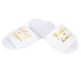 thumbnail image 2 of 5 pares de pantuflas desechables con estampado de letras para hotel, bodas, fiestas, accesorios de fotografía y dama de honor., 2 of 12