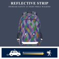 thumbnail image 5 of FORMRS Unisex School Backpack 17" Student Travel Bag with Laptop Compartment, Green Wavy Plaid, 5 of 7