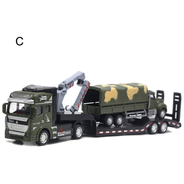 1/50 Échelle Modèle de Remorque de l'Armée Figure Éducatif Fonction de Rappel Armée Remorque Missiles Véhicule Modèle Jouet pour Étudiant
