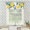 thumbnail image 3 of Lemon Valance Curtain Summer Tree Branches Ripe Slices Lemon Freshness Juicy Small Curtian Drapes Valance for Cafe Room Kitchen 54x18inch(2Pcs), 3 of 5