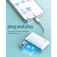 thumbnail image 3 of SD Card Reader Lightning OTG Adapter(6in1) USB 3.0 Micro SD Charger Converter for IPhone 14 13 Pro Max Digital Camera Photo Memory Stick Accessories for Apple for iPad TF Flash Drive Lighting Adaptor, 3 of 7