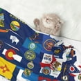 thumbnail image 2 of Yiaed The Map Of United States Print Dog Blankets-Cat Blanket Washable for Couch Protection,Puppy Blanket, Soft Plush Reversible Throw Furniture Protector-Large, 2 of 8
