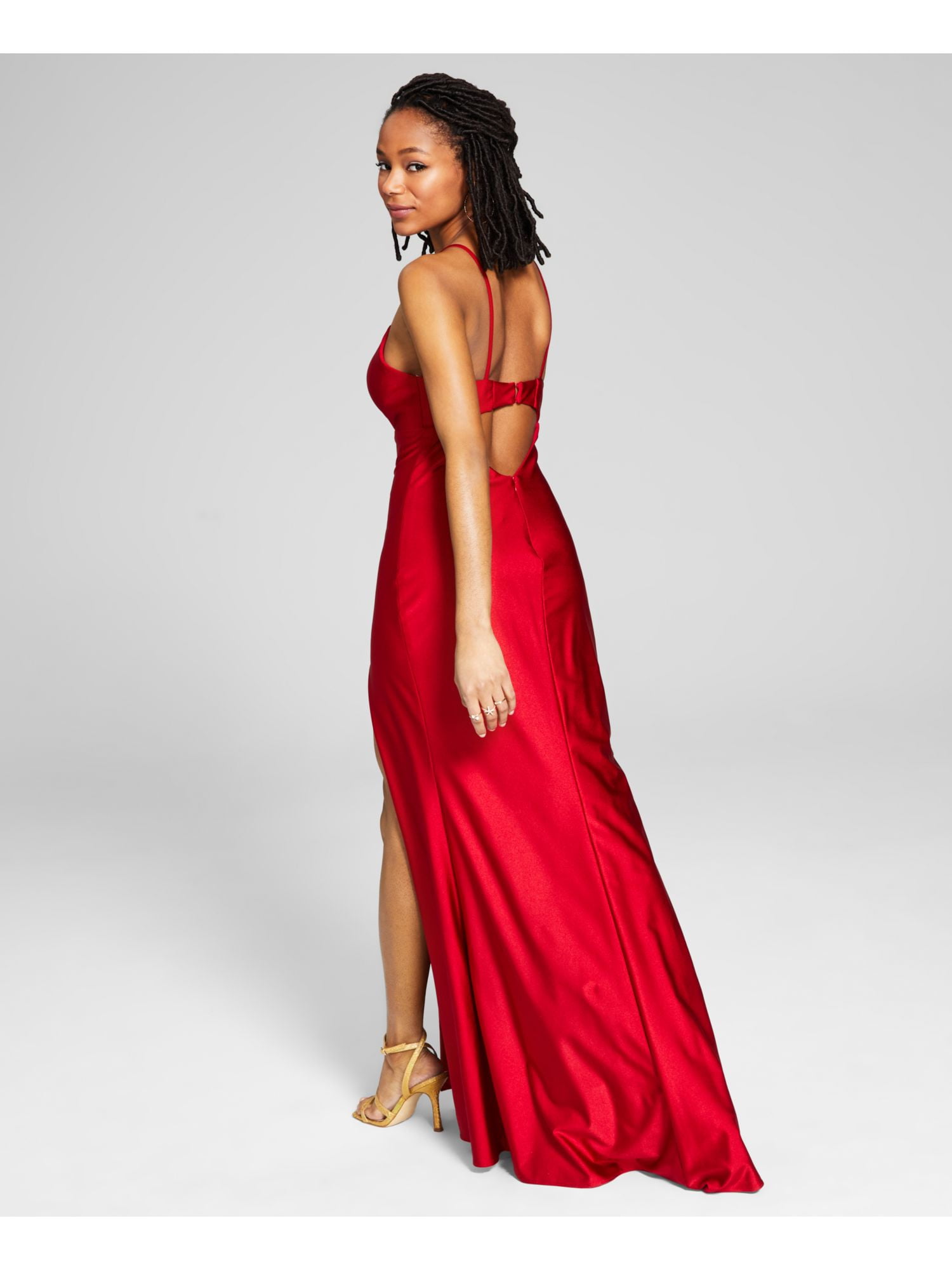 Ashley Lauren 11326 Satin Ballgown Long Sleeve Formal Dress Holiday Pa –  Glass Slipper Formals