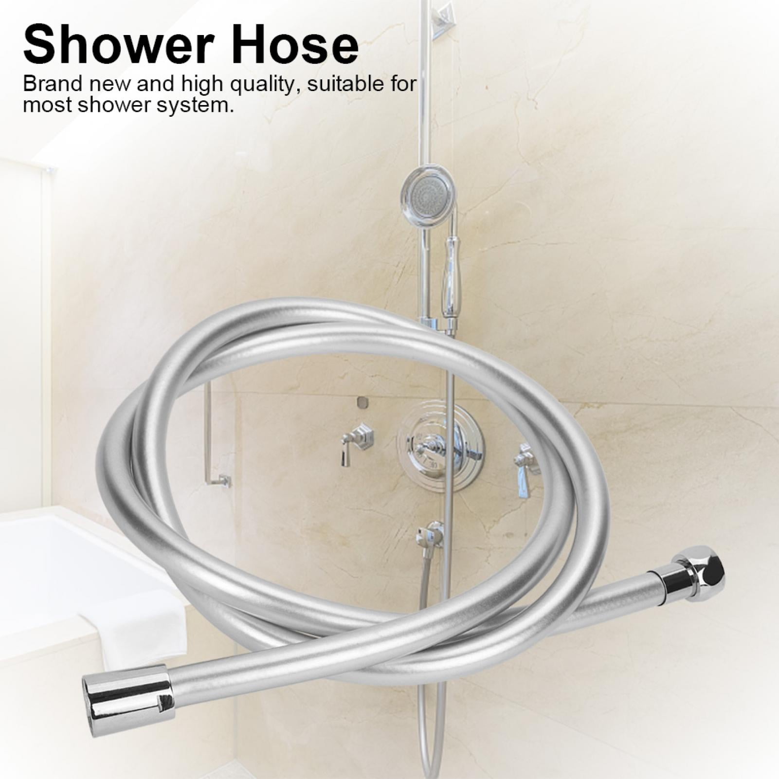 PVC Smooth Shower Hose 100 Inches Flexible Anti-Kink Handheld Shower Hea 