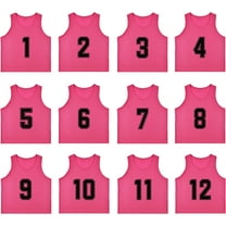 YOUI-GIFTS Set of 12 Numbered (1-12) Soccer Vests/Sport Pinnies/Training Bibs with Free Carry Bag