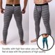 thumbnail image 5 of Qarigey Pantalones térmicos para hombre, Color rayado, cálido, grueso, fino, pantalones de pijama ajustados, ligeros, a prueba de decoloración, ropa Camisetas Verde Qarigey AP013562-03, 5 of 6