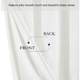 thumbnail image 4 of Chezmoi Collection Lux Cream White Distressed Velvet Curtains 2 Panel Set, Room Darkening Luxury Velvet Grommet Top Window Drapes for Living Room Bedroom 50" W x 96" L, 4 of 9