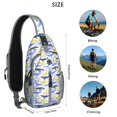 thumbnail image 5 of Crossbody Sling Backpack for Women Men Cute Whales Seamless Pattern Childish Shoulder Sling Crossbody Casual Chest Bag for Travel Sports Running Hiking, 5 of 6