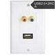 thumbnail image 3 of Placa Frontal De Pared Baoblaze Chapada En Oro Con Puertos Hembra USB 2.0, 3 of 8