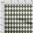 thumbnail image 1 of oneOone Cotton Silk Olive Green Fabric Argyle Check Sewing Craft Projects Fabric Prints By Yard 42 Inch Wide, 1 of 4