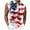 White, variant on American Flag Sleeveless Half Zip Polo Shirt Men Retro 4th of July Patriotic Shirt USA Flag Graphic Gym Workout Tank Tops