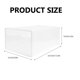thumbnail image 2 of Caja de zapatos transparente con cajón, contenedor de almacenamiento de zapatos, organizador de zapatos apilable, contenedores para suministros para fiestas en el hogar, color blanco, 2 of 6