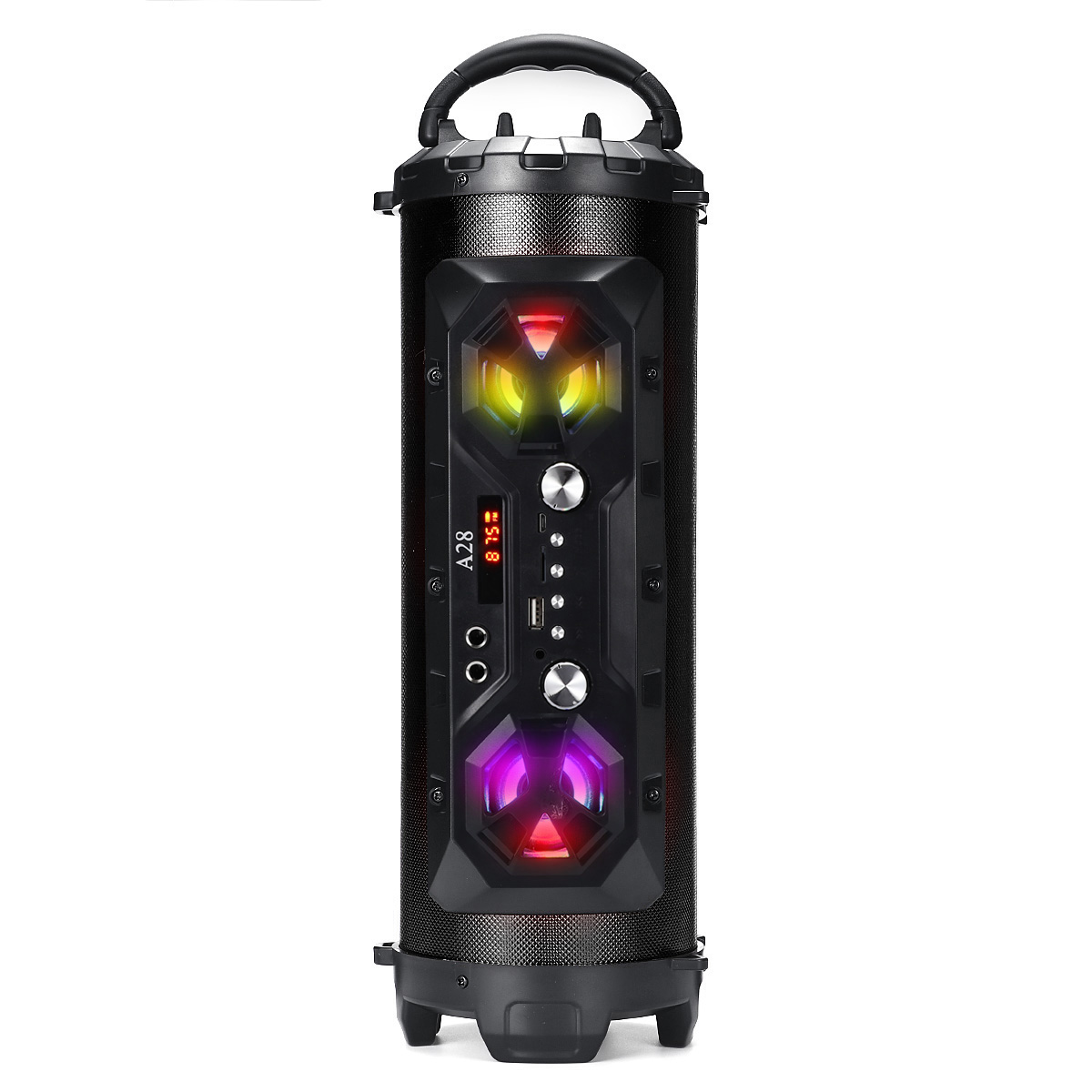 Unique Portable LED Wireless Portable bluetooth 4.2 Speaker Stereo Sound Super Bass HIFI AUX FM Subwoofer Loudspeaker ,RGB Colorful Lights, EQ, Booming Bass, Outdoor Speaker for Home, Party, Camping - image 4 of 9