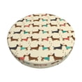 thumbnail image 2 of Xecao's Dachshund Dog Print Stool Covers offer stylish, washable protection for PU round bar stools, perfect for home or commercial use., 2 of 7