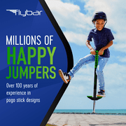 Flybar Maverick Pogo Stick for Kids Ages 5+, 40 to 80 lbs, Outdoor Toys, Outside Toys for Kids, Green