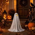 thumbnail image 4 of Halloween Porch Goose Outfits 23 Inch Polyester Sequined Ghost Cloak for Outdoor Porch Decor Sparkly Goose Costume for Family Garden Silver by MPOISVA, 4 of 6