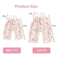 thumbnail image 3 of Baby Cotton Training Pants, Soft Diaper Pants, Breathable Waterproof Potty Training Pants, Night Time Bed Clothes Bedwetting Cover Pad for Toddler Baby Boys and Girls (4-8T), 3 of 7
