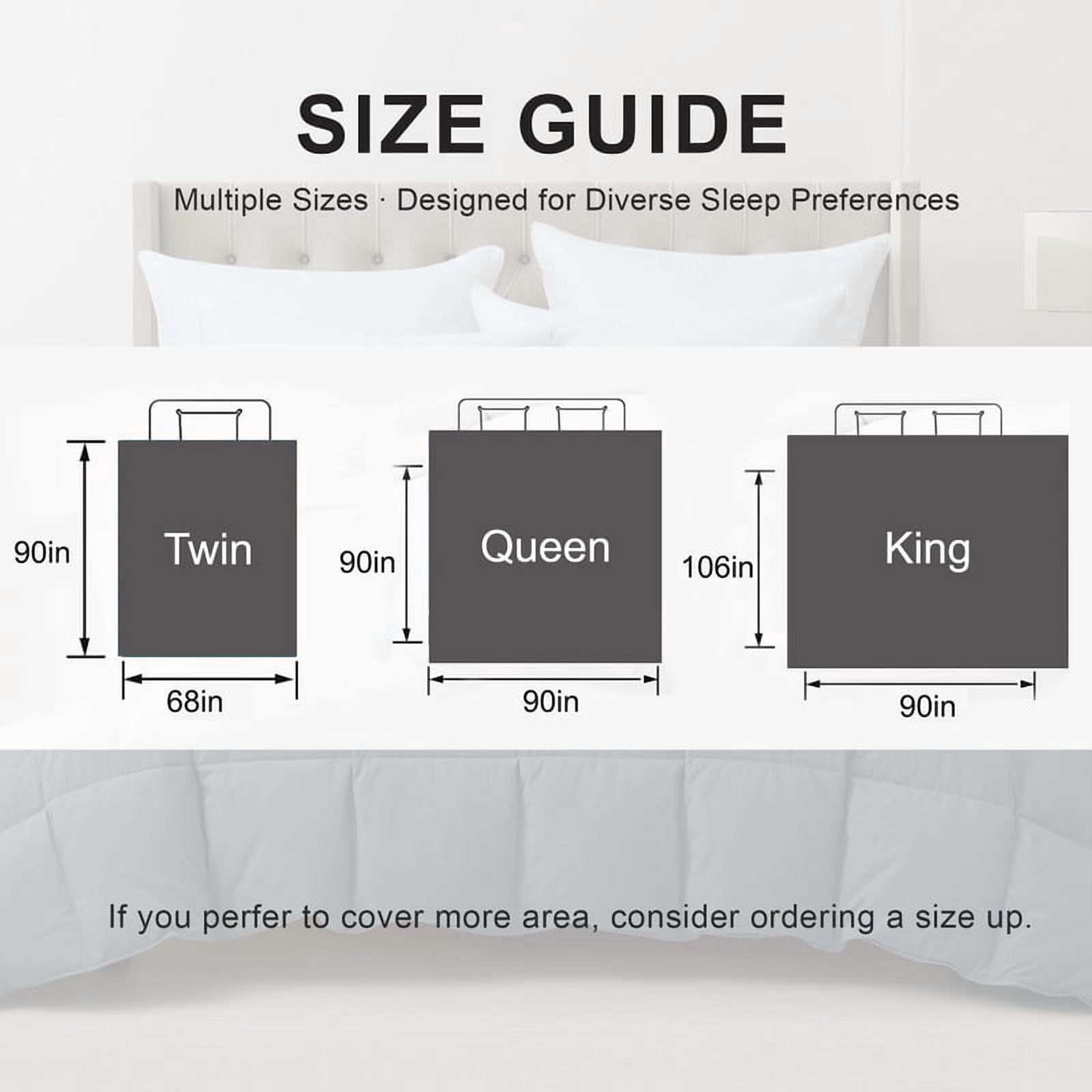 Goose Down Comforter, King Size Extra Fluffy Grey Duvet Insert, Ultra-Soft Breathable All Season Hotel Luxury Bedding, Down Proof Fabric, Plush Comfort