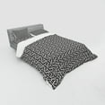thumbnail image 3 of Ambesonne Abstract Bedding Set 3 Pcs, Continuing Ornate Strokes, Twin XL, Eggshell and Dark Grey, 3 of 3