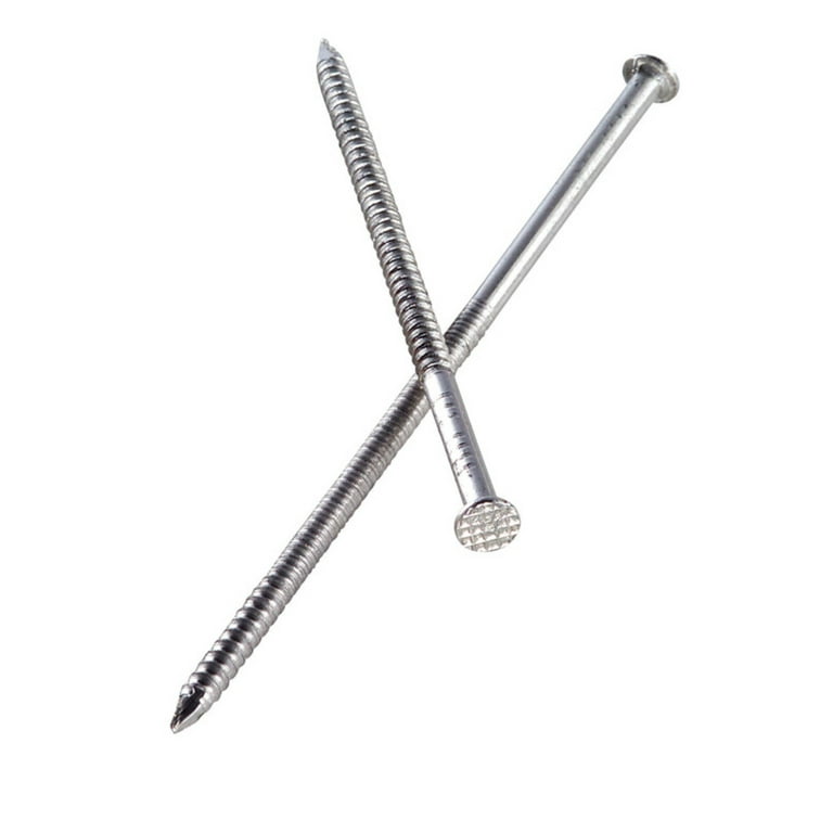 Swan Secure 8D 2-1/2 in. Deck Stainless Steel Nail Checkered Head 1 lb Swan Secure 8D 2-1/2 in. Deck Stainless Steel Nail Checkered Head 1 lb