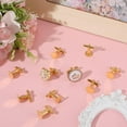 thumbnail image 3 of 1 Box 20Pcs 12mm Blank Gold Cufflinks Round Cufflinks Bulk Alloy Brass Button Tray Flat Small Business Suits Studs Settings Cuff Link for DIY handcrafting, 3 of 7
