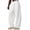 White #4, variant on Men's Baggy Sweatpants Wide Leg Barrel Sweat Pants Drawstring Elastic Waist Loose Fit Slacks with Pockets, M