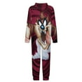 thumbnail image 5 of Looney Tunes Taz-Mania One Piece Pajama Hooded Union Suit PJs Sleepwear, 5 of 7