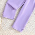 thumbnail image 4 of TOWED22 Infant Baby Girl Fall Clothes Toddler Winter Outfits Ruffle Sleeve Sweatshirts Bell Bottom Pants Headband Set,Purple,4-5 Y, 4 of 5