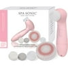 Spa Sonic Skin Care System Face & Body Polisher Kit, Pink, 7 pc