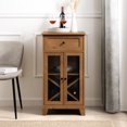 thumbnail image 2 of Walker Edison Mission 1-Drawer 2-Door Bar Cabinet, English Oak, 2 of 11