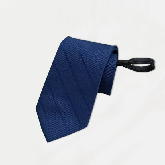 Wancir Men's 3.15" Jacquard Polyester Tie Quick-Release Zipper for Business Meetings