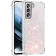 thumbnail image 3 of Compatible with Samsung Galaxy S21 FE Case Glitter Luxury Cute Love Liquid Quicksand Clear TPU Girls Women Stylish Bumper Shockproof Protective Case for Samsung Galaxy S21 FE 5G Pink YB, 3 of 12