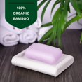 thumbnail image 4 of Royal Craft Wood Bamboo Soap Dish, Soap Dish with Slanted Waterfall Design, Bathroom and Shower Soap Holder, Self Draining Kitchen Soap Tray (1 Piece, White), 4 of 8
