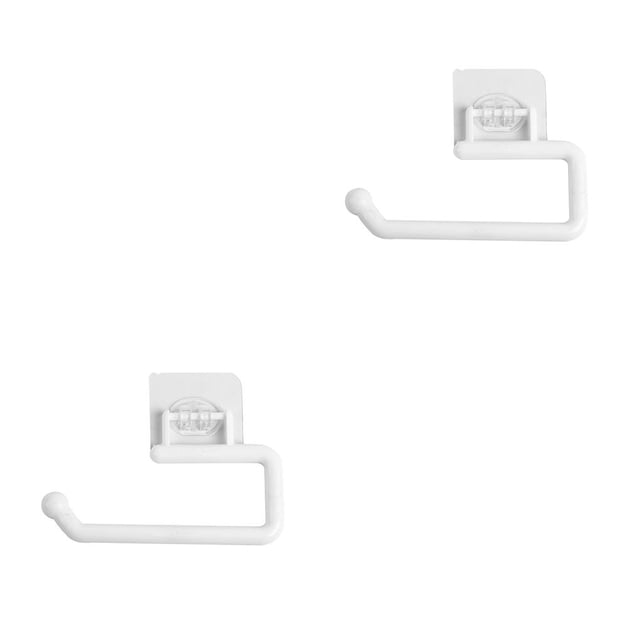 Soporte de papel de cocina Inteprter autoadhesivo para montaje en pared 2piezas Blanco