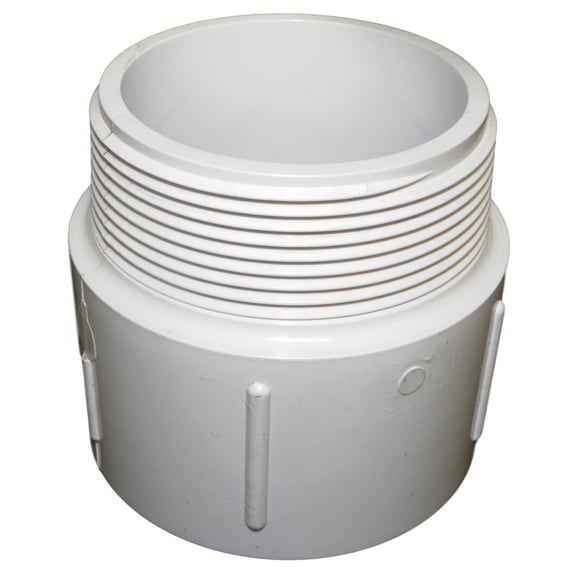 Spears 436-030 PVC Adapter, 3" Slip x 3" Male Pipe Thread