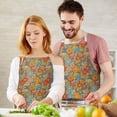 thumbnail image 3 of Pioneer Flower Floral Print Pattern Apron for Women and Men, Cotton Linen Waterproof with Pockets, Adjustable, 33x27 Inch for Kitchen, Gardening, BBQ, Salon, 3 of 6