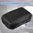 thumbnail image 3 of Unique Bargains 1PC Car Armrest Box Cover Protector Faux Leather for Subaru Forester 2013-2018 Black with White Stitches, 3 of 7