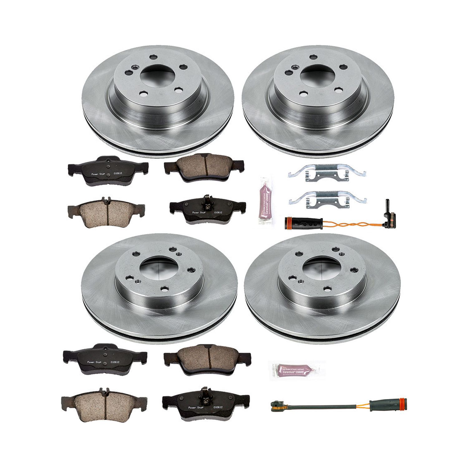 Power Stop Front and Rear Stock Replacement Brake Pad and Rotor Kit KOE6602
