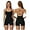 Black, variant on PISONIC Two Piece Workout Sets for Women Criss Cross Tank Top Matching V Cut Shorts Gym Yoga Active Wear Outfits with Pocket
