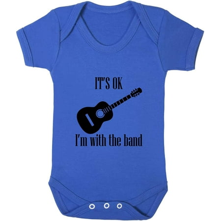 

It S Ok I M With The Band Baby Bodysuit One Piece Royal Blue Newborn