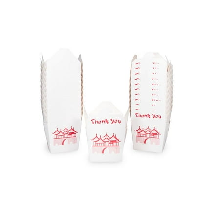 Chinese Take Out Boxes with Pagoda Design, Party Favor and Food Pail, Size 16 oz, Case Pack of 360 counts