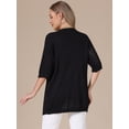 thumbnail image 3 of DARING DIVA Women's Lightweight Open Front Crochet Cardigan Sweaters 2XL Black, 3 of 6