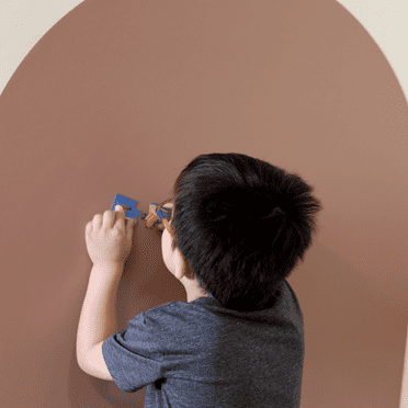 30"x45" Magnetic Mocha Arch Chalkboard Decal with Magnetic Tangram