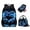 Floral Dolphin Heart Print, variant on Binienty 3 Piece Backpack Set for Boys Soccer Schoolbag with Lunch Box Pencil Case Fire Flame Design Middle School Students Shoulder Bookbag with Laptop Compartment Anti Thief Travel Rucksack